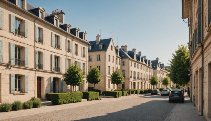 Maisons et immeubles residentiels en France, illustration du marche du credit immobilier