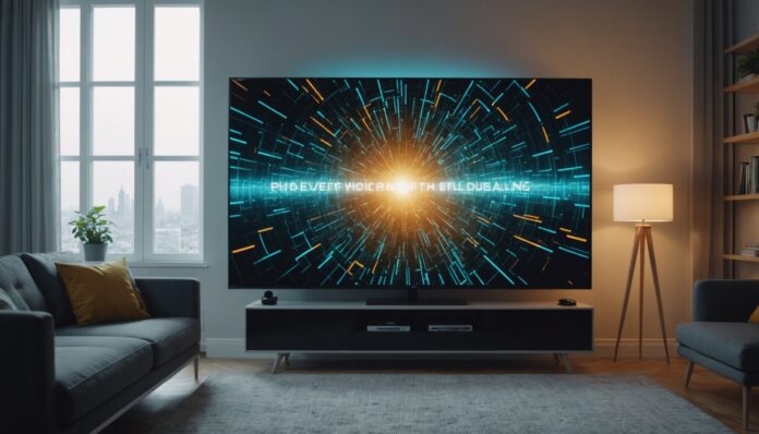 Écran de streaming illustrant une publicité générée par intelligence artificielle