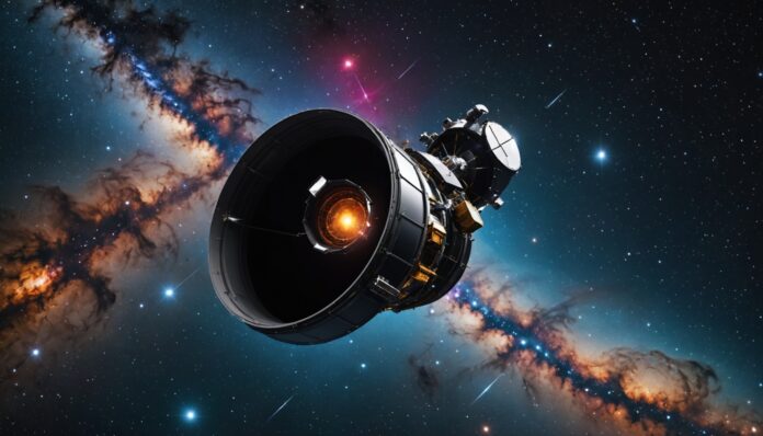 Illustration du télescope spatial Roman de la Nasa dans l'espace